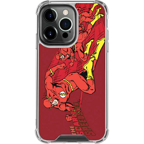 DC Comics The Flash Classic Art in Sequence Running pose iPhone 16 Pro Clear Case